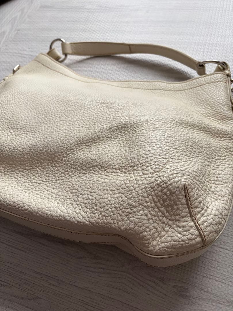 PRADA プラダ ヴィッテロダイノ レザー ワン ショルダー バッグ 白