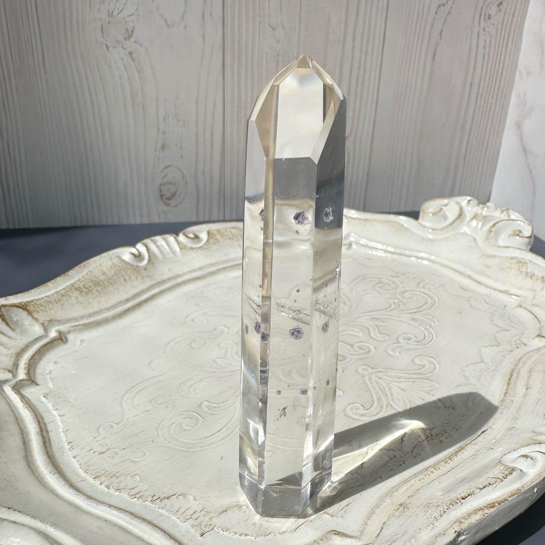 フローライトインクォーツ　クォーツインクォーツ　タワー　ポリッシュ