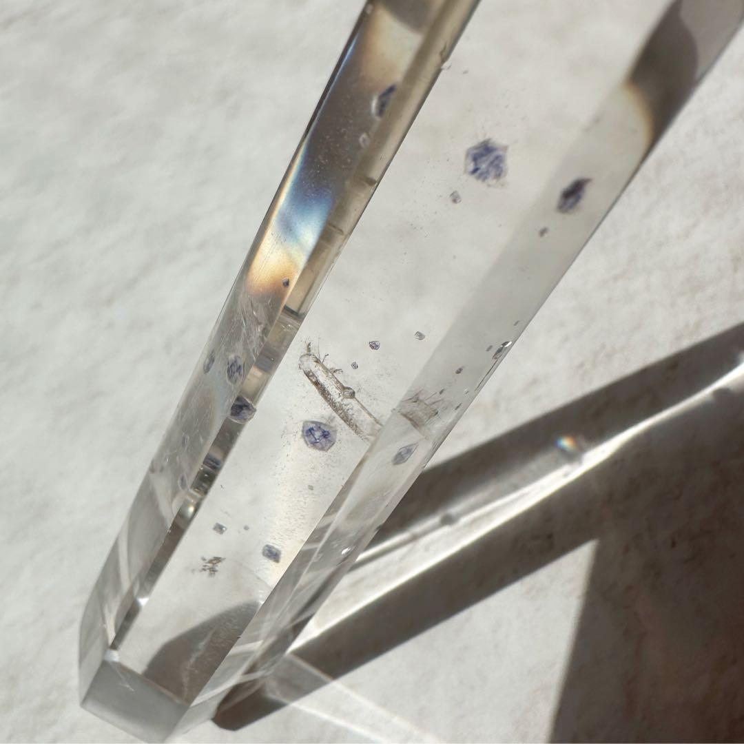 フローライトインクォーツ　クォーツインクォーツ　タワー　ポリッシュ