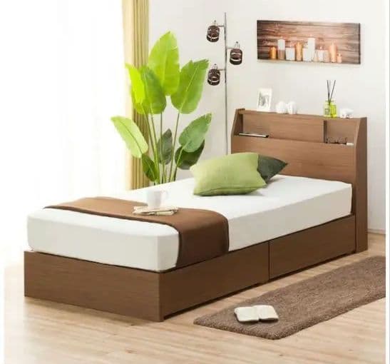 ニトリ ブラウン ベットフレーム クイーンサイズ