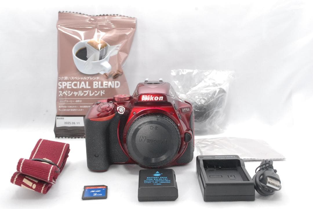 画像転送可能✨Nikon D5500 レッド　一眼レフ　　初心者　スタート