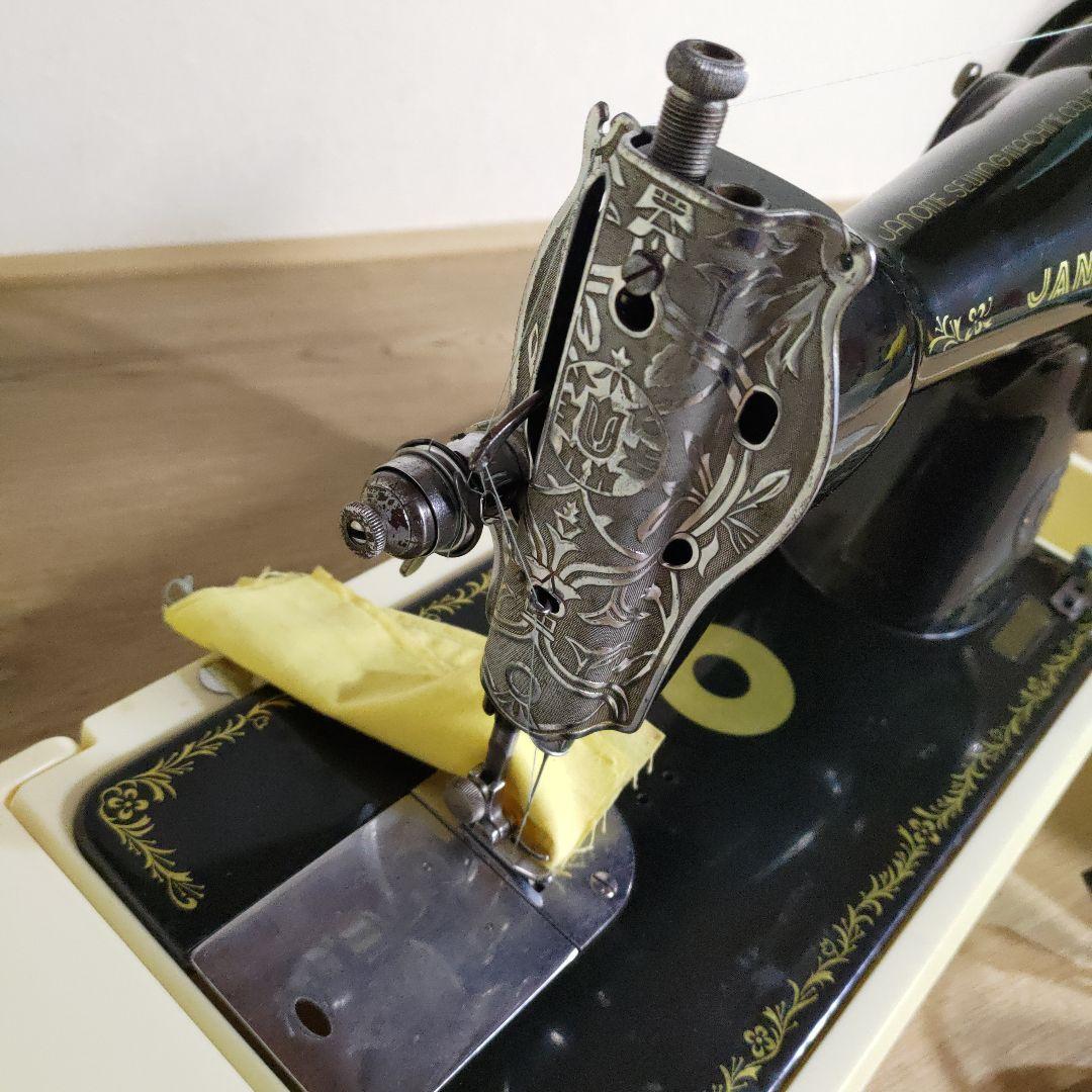 極美品 95年 ジャノメミシン アンティーク 電動 ペダル付き
