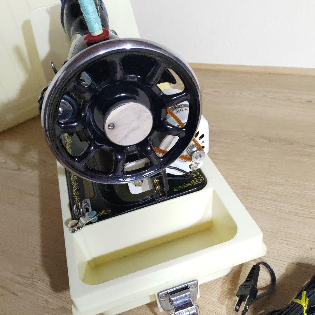 極美品 95年 ジャノメミシン アンティーク 電動 ペダル付き