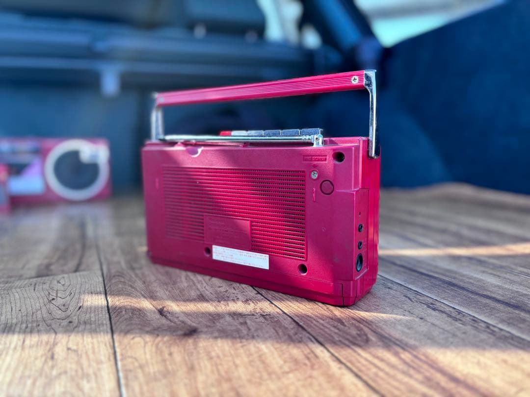 昭和レトロ 80s ラジカセ 実働 RX-1830 当時物 レッド