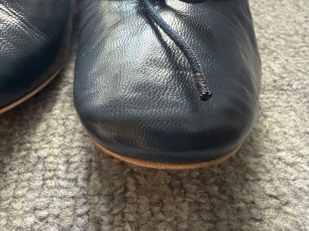 ポルセリ38 ネイビー　PORSELLI バレエシューズ　未使用