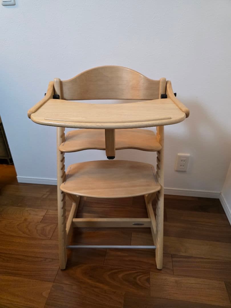 【美品】大和屋　すくすくチェアスリムプラス　テーブル　クッション付き