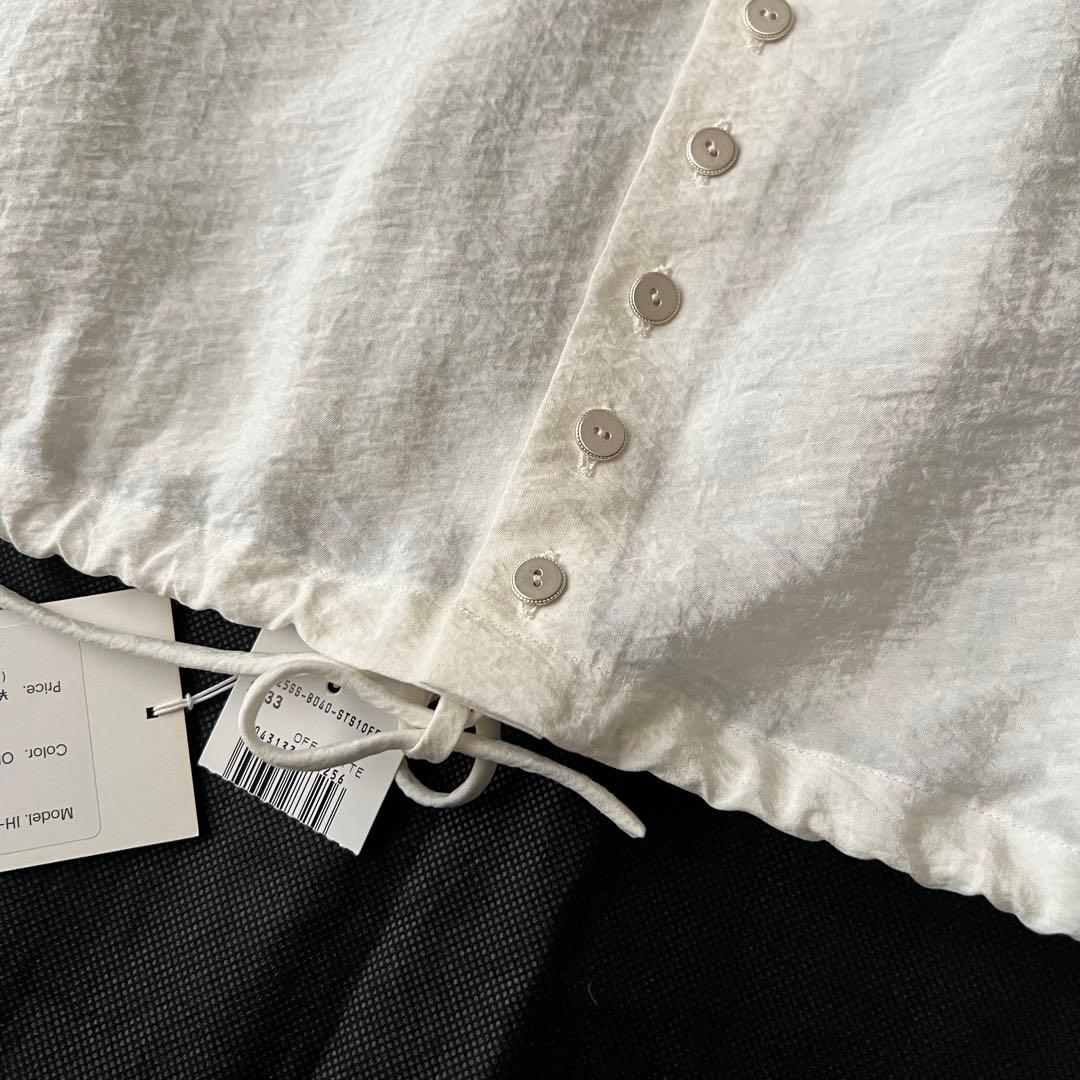 未使用タグ付 IRENISA イレニサ 長袖シャツ ブラウス 白 2025年製