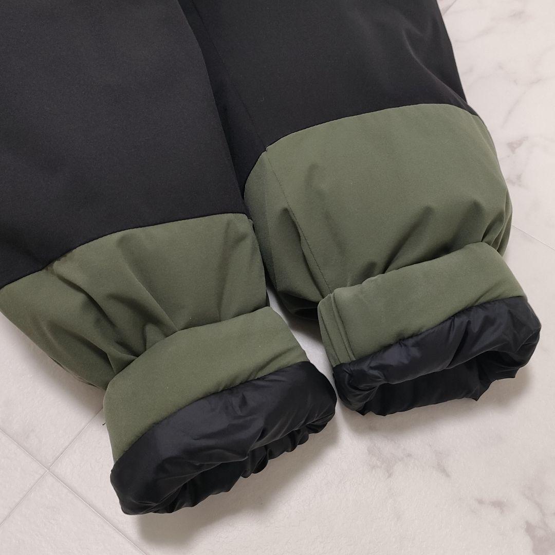 ファーストダウン　別注　パネルショートダウンジャケット　フード　カーキ　Mサイズ