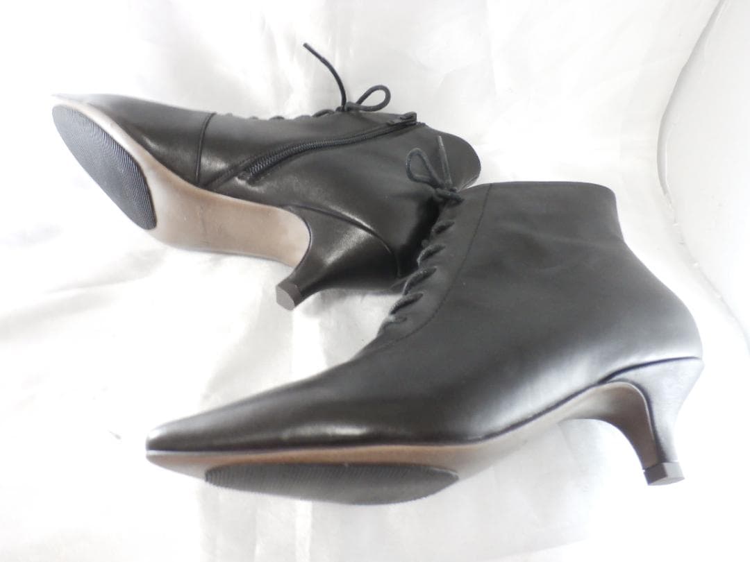 AU BANNISTER★本革ショートブーツ★35★22.5★試着のみ★ランクN