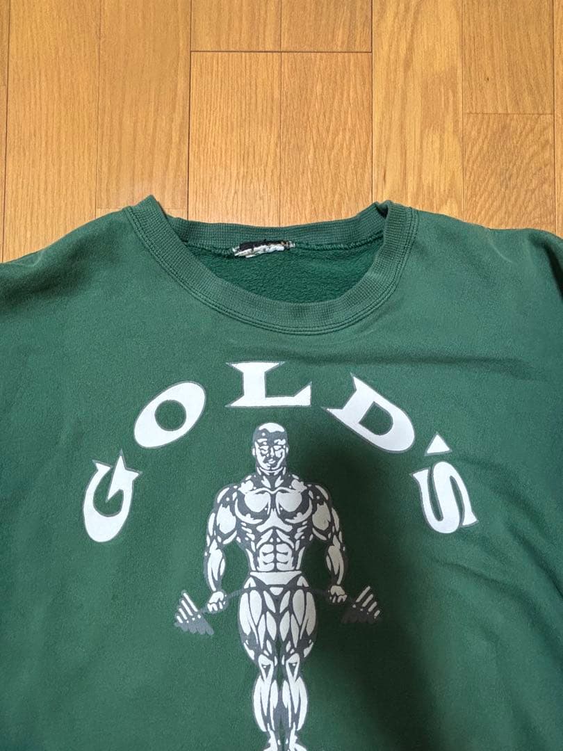 GOLD'S GYM グリーンスウェットトレーナー　古着　80s 90s