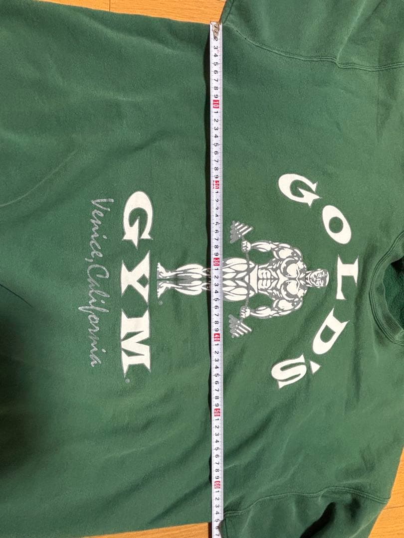 GOLD'S GYM グリーンスウェットトレーナー　古着　80s 90s