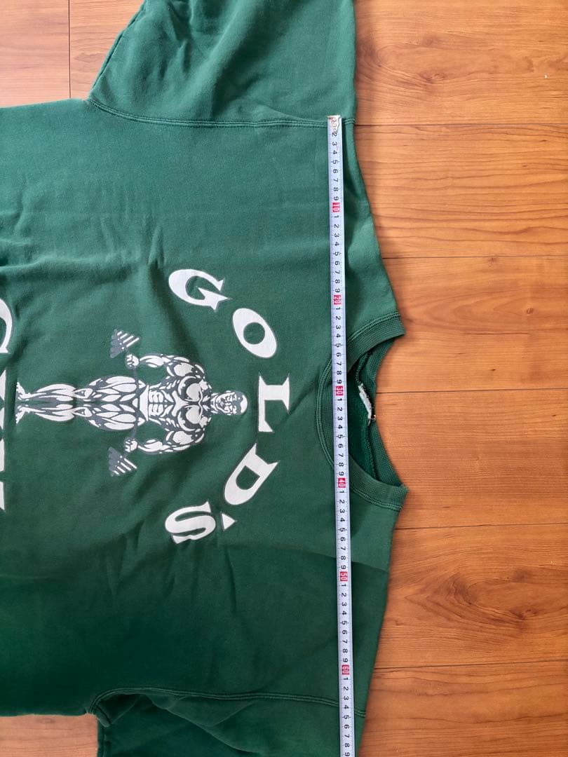 GOLD'S GYM グリーンスウェットトレーナー　古着　80s 90s