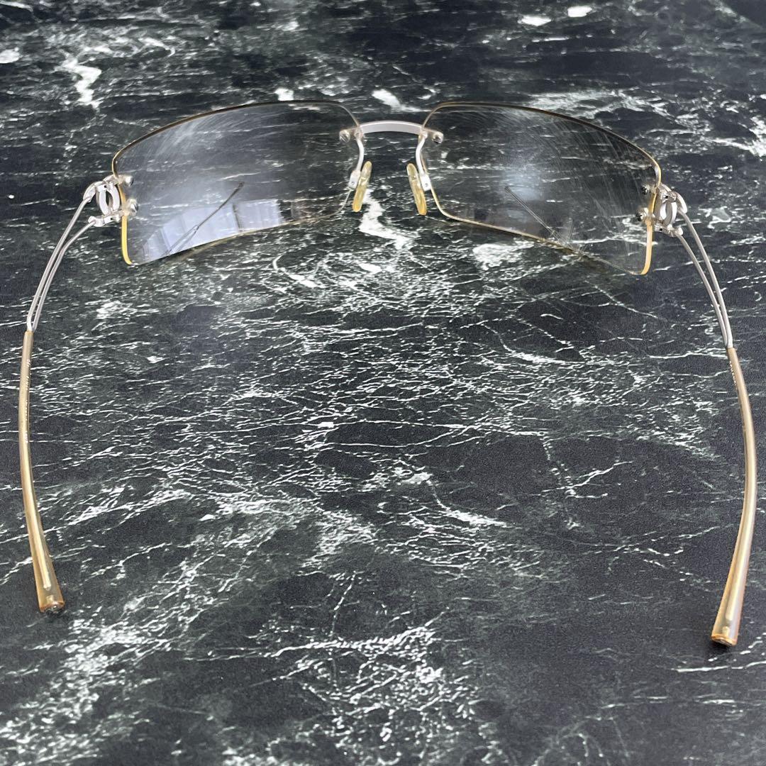 シャネル サングラス ココマーク リムレス グラデーション クリア　y2k