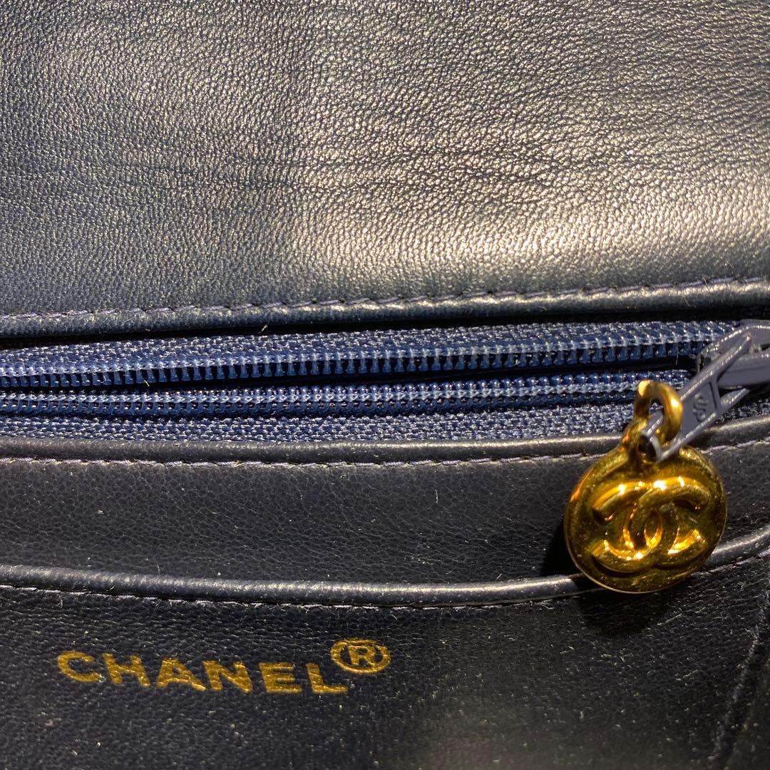 CHANEL レア品　マトラッセ　バック　クラッチバックネイビー