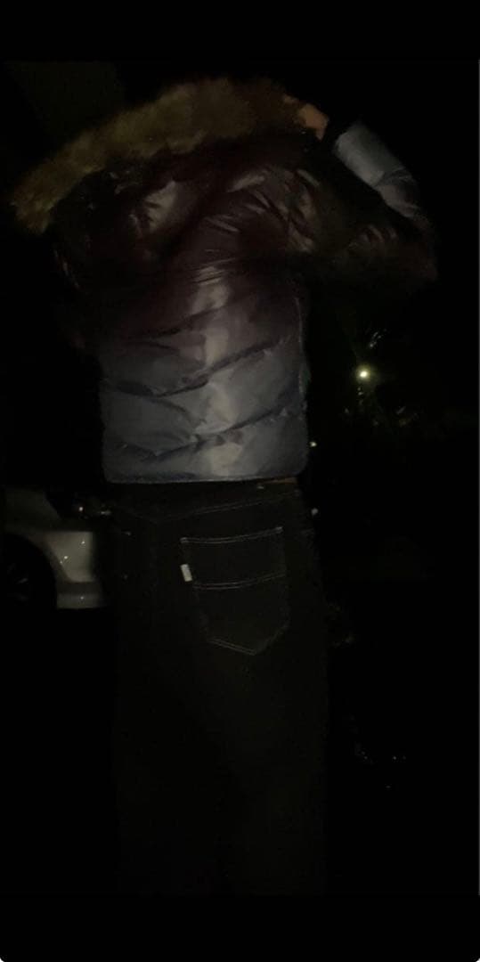 Y2K ファー付きダウンジャケット 平成 ギャル男 光沢 短丈 opium