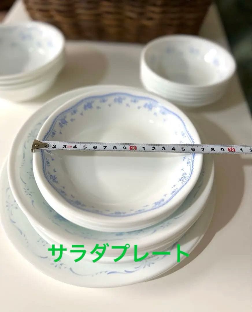 コレール 青い花　耐熱強化ガラス　ミニマムな暮らしにお　値下げ頑張ります