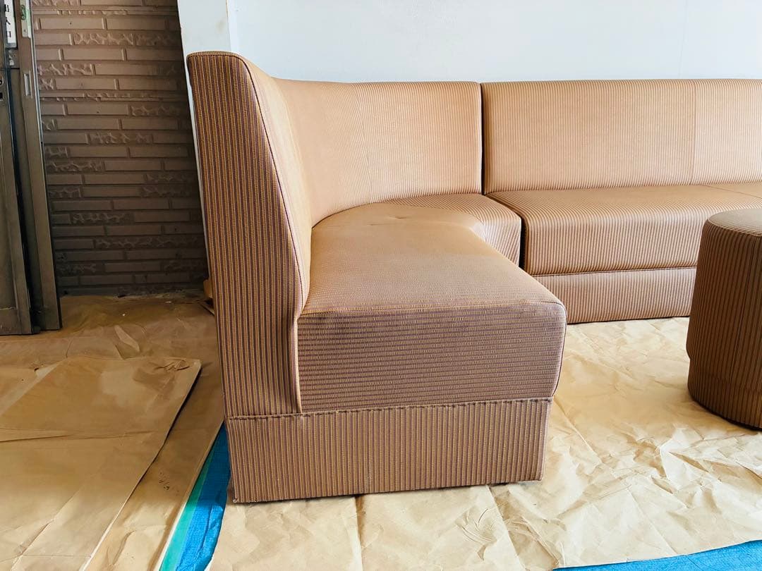 【美品】分離型L字ソファ バーやスナック等に①★