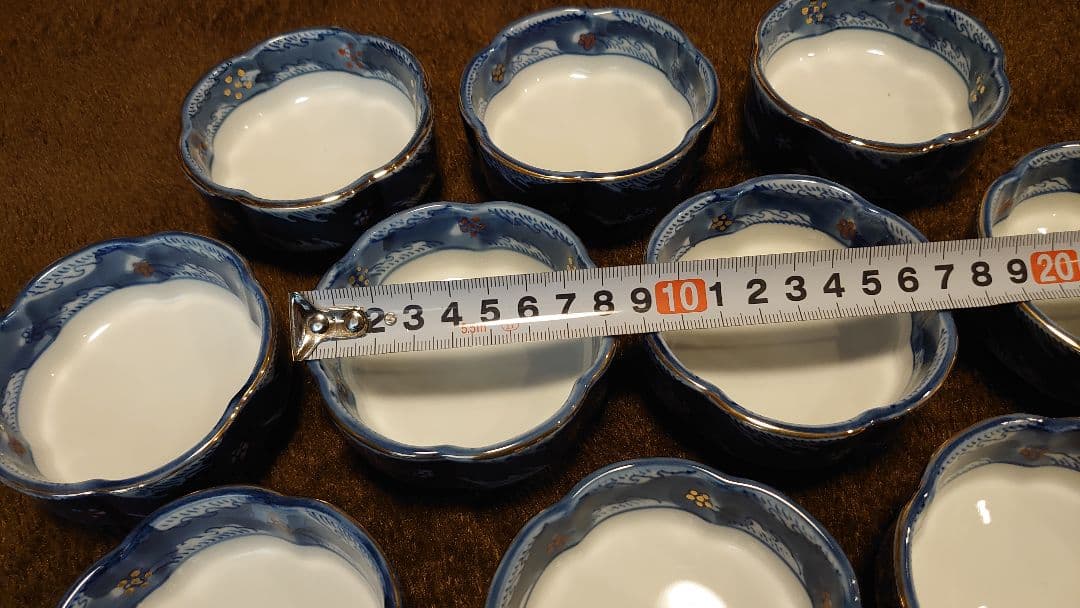 古伊万里　伊万里　色絵　向付　菓子皿　台鉢　１０客