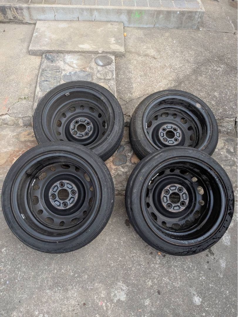 14インチ スチールホイール　鉄ちん　6j pcd100/4穴