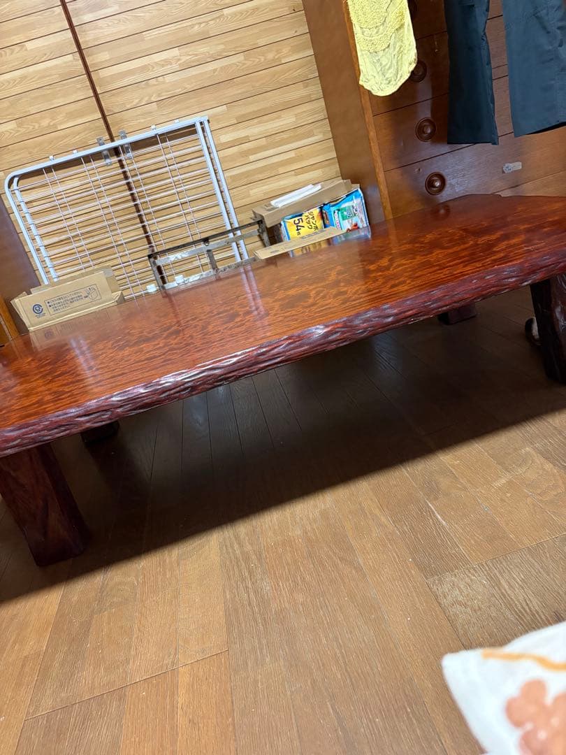 花梨 無垢 一枚板 座卓 幅151cm 高級 和モダン ローテーブル 送料込み