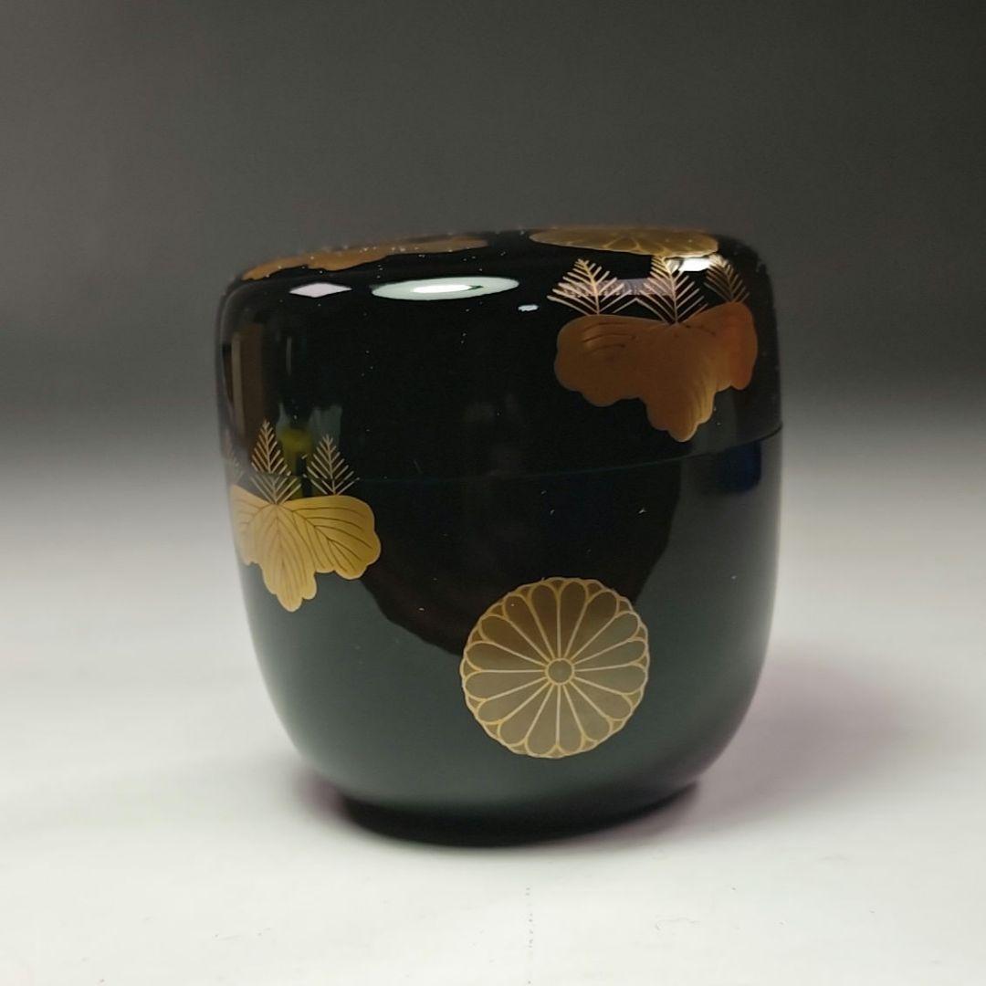 イ719 棗『中村宗伊作』『高台寺蒔絵　大棗　共箱』漆塗　茶道具