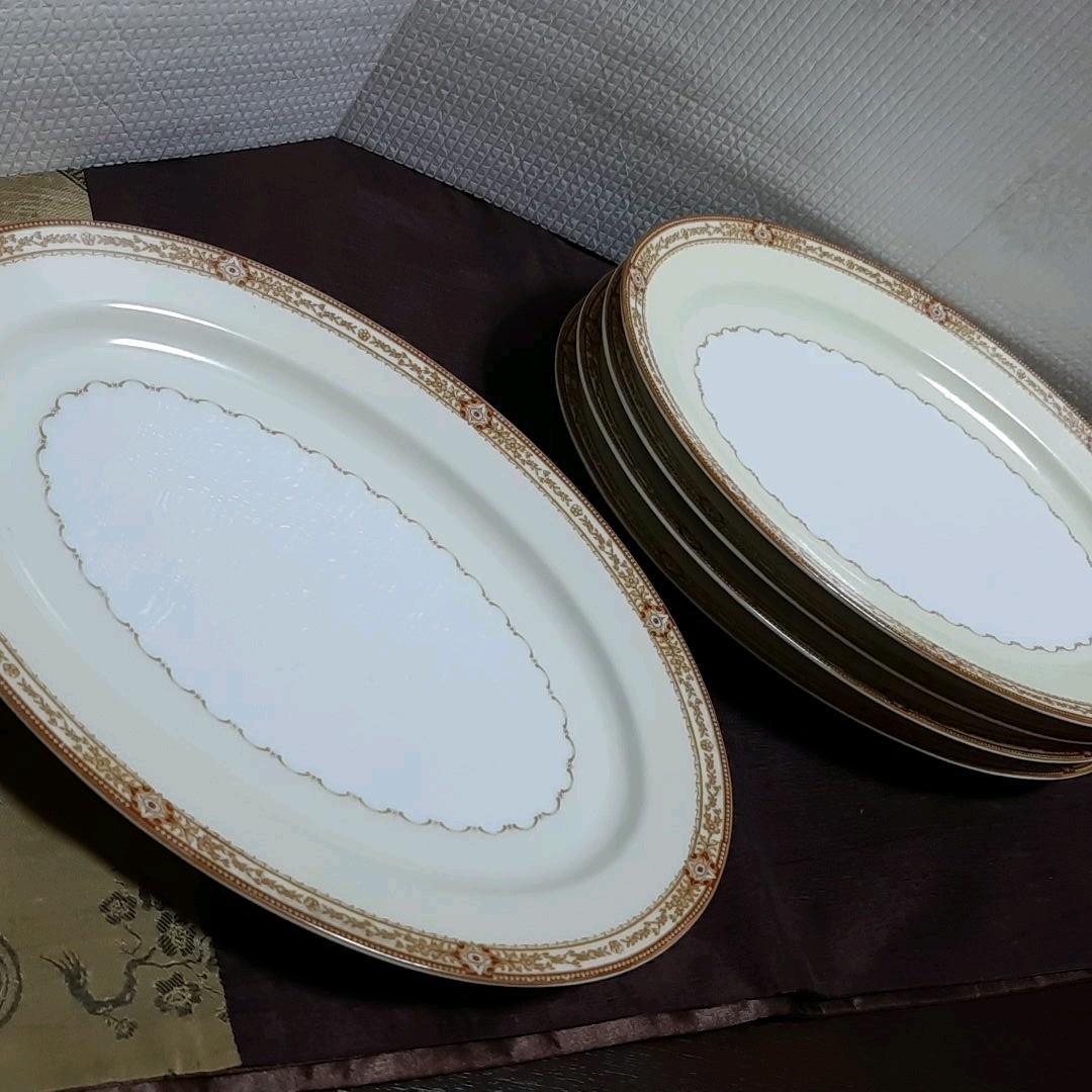 名古屋 製陶会社　meito china　オーバル中皿×5