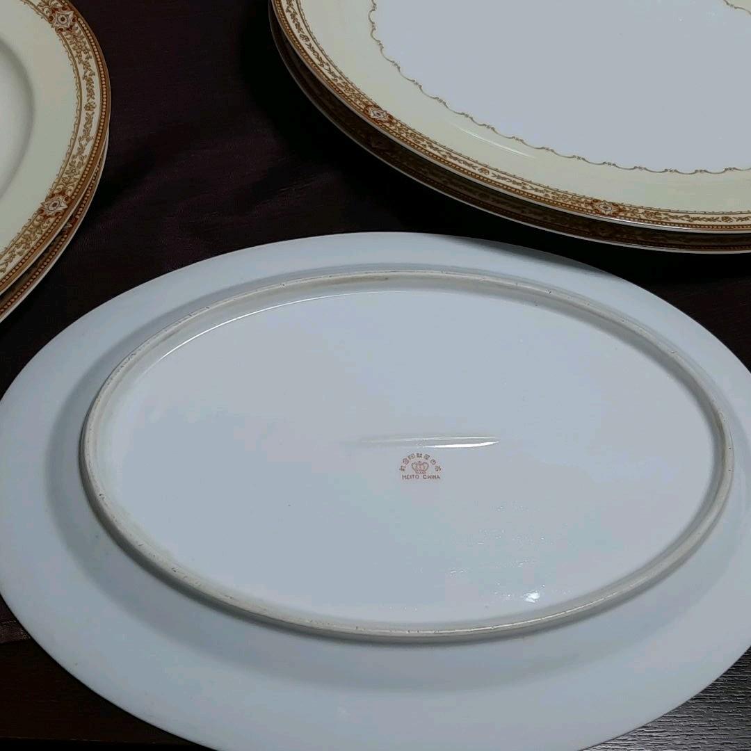 名古屋 製陶会社　meito china　オーバル中皿×5