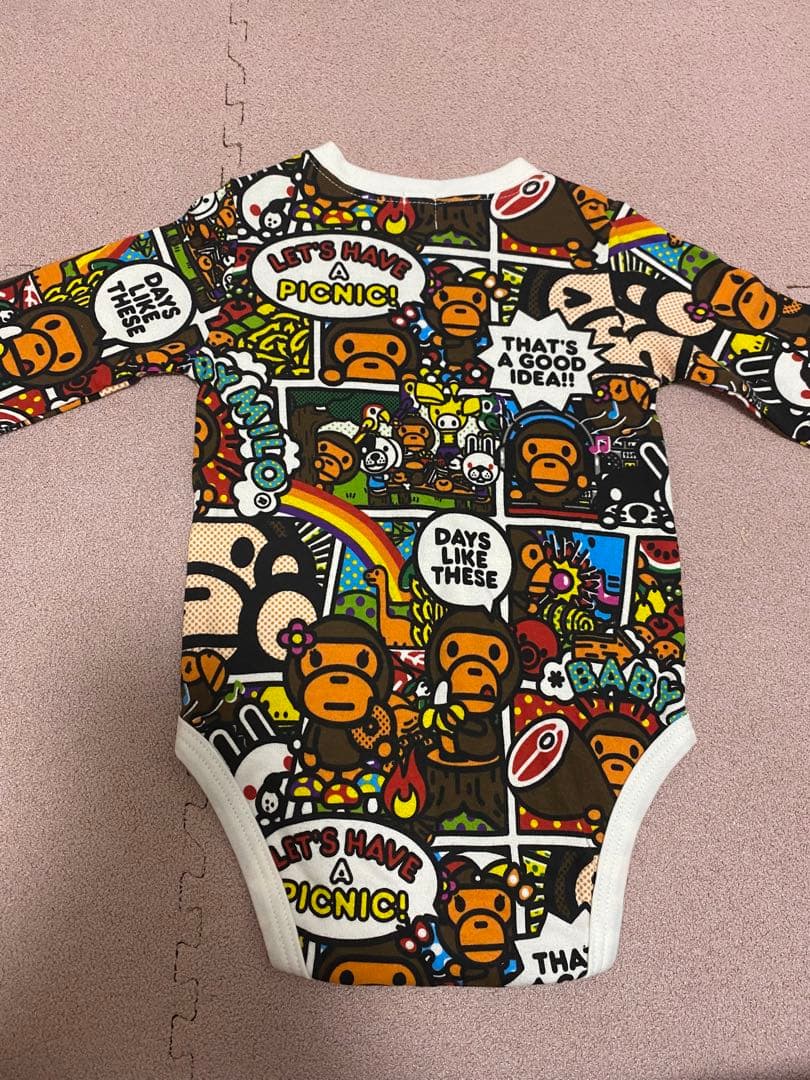 かいと 新品未使用　ベイシングエイプ　ロンパース80サイズ2枚セット