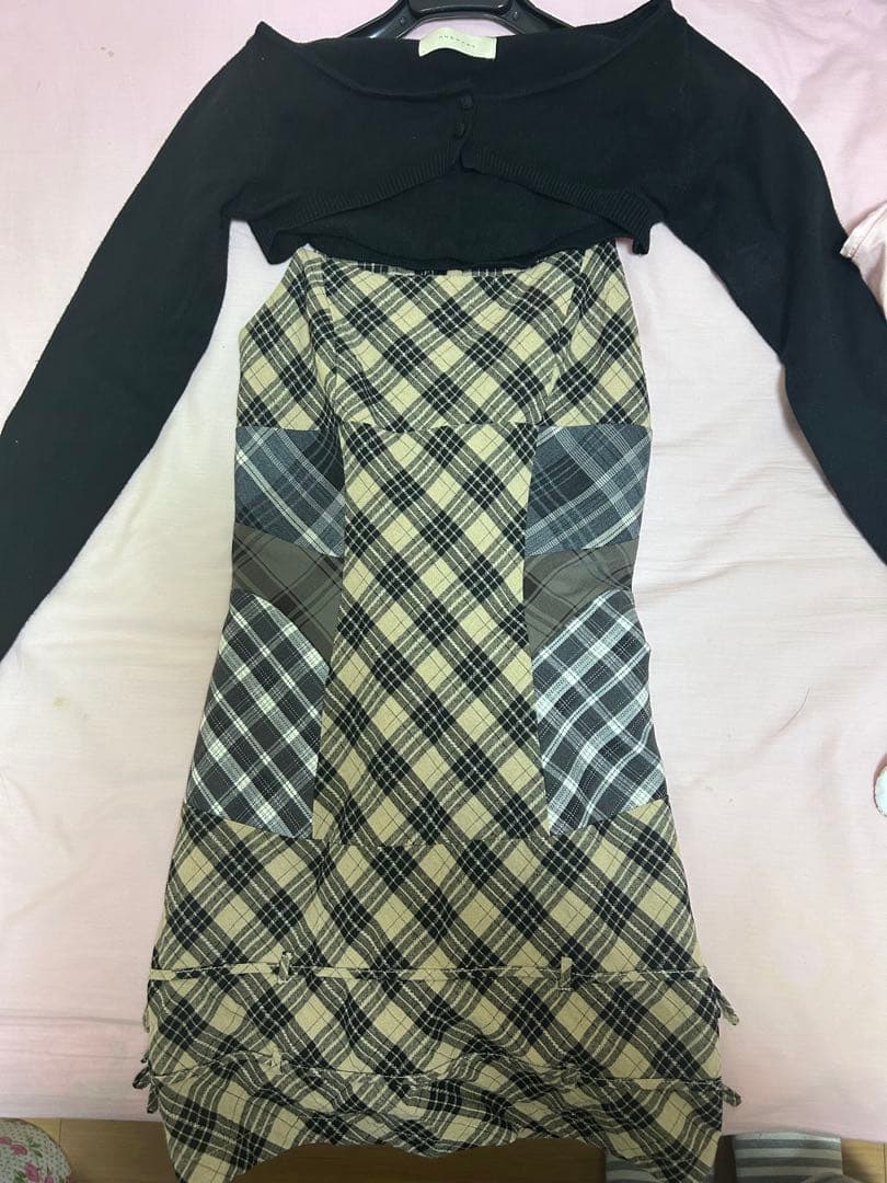 andmary Aine set mini dress beige ベージュ　M