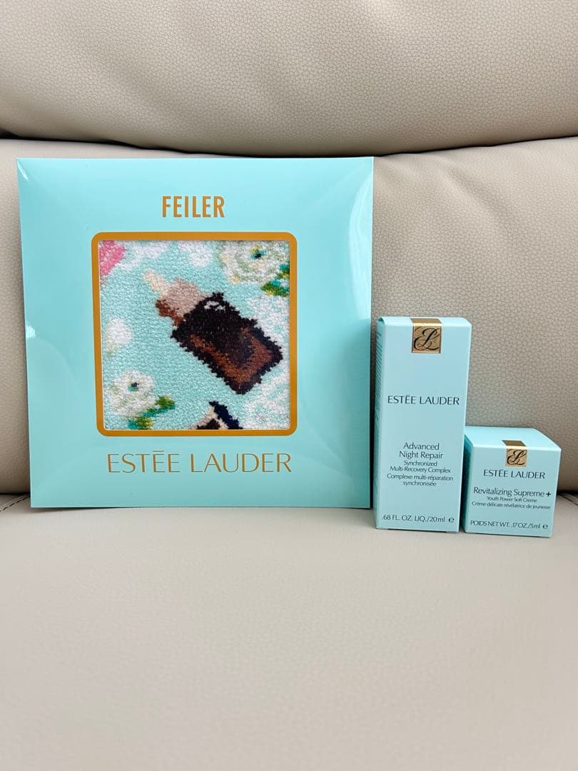 エスティーローダー×フェイラー　オリジナルハンカチ付きギフト　限定販売