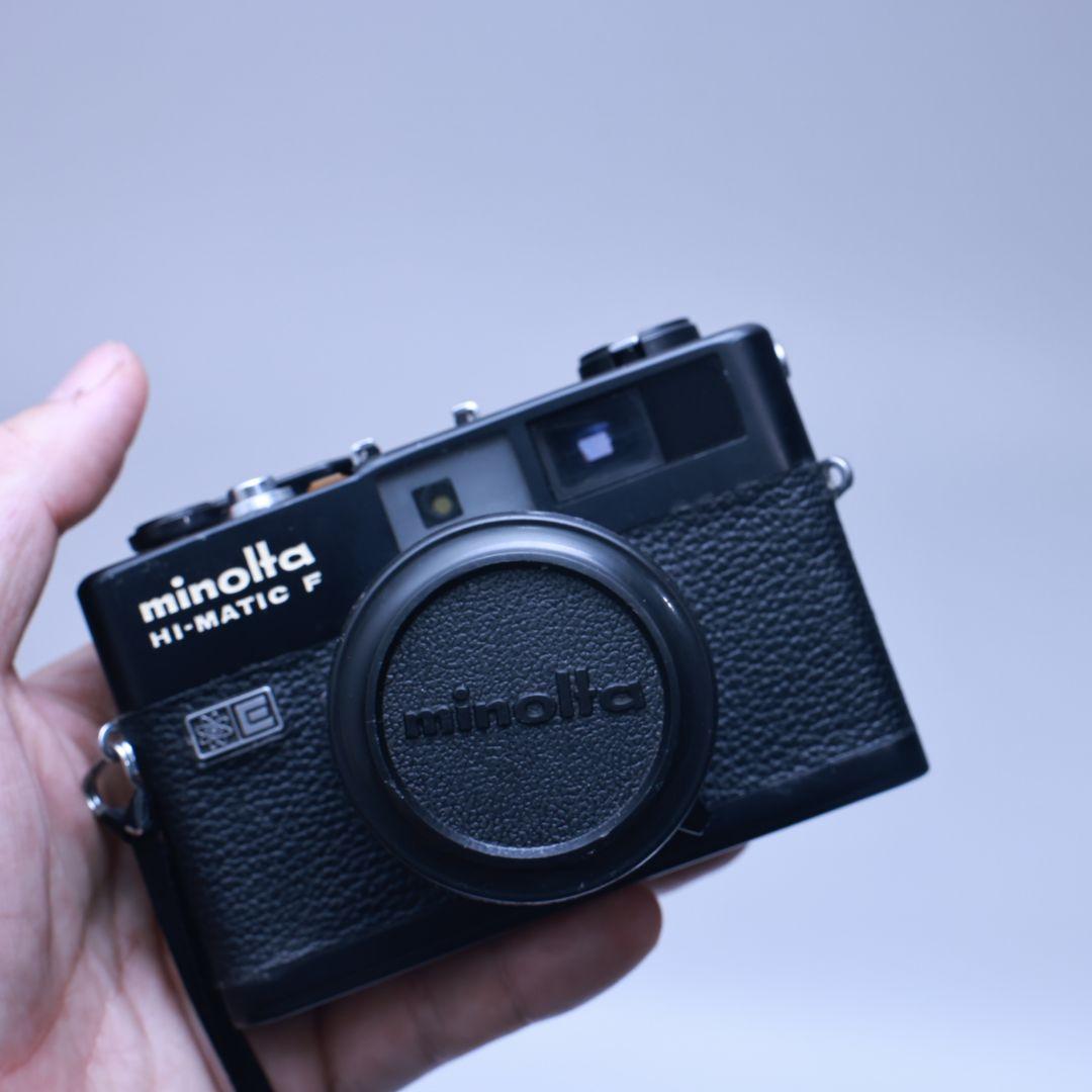 フィルムカメラ MINOLTA HI-MATIC F 電池付き 黑