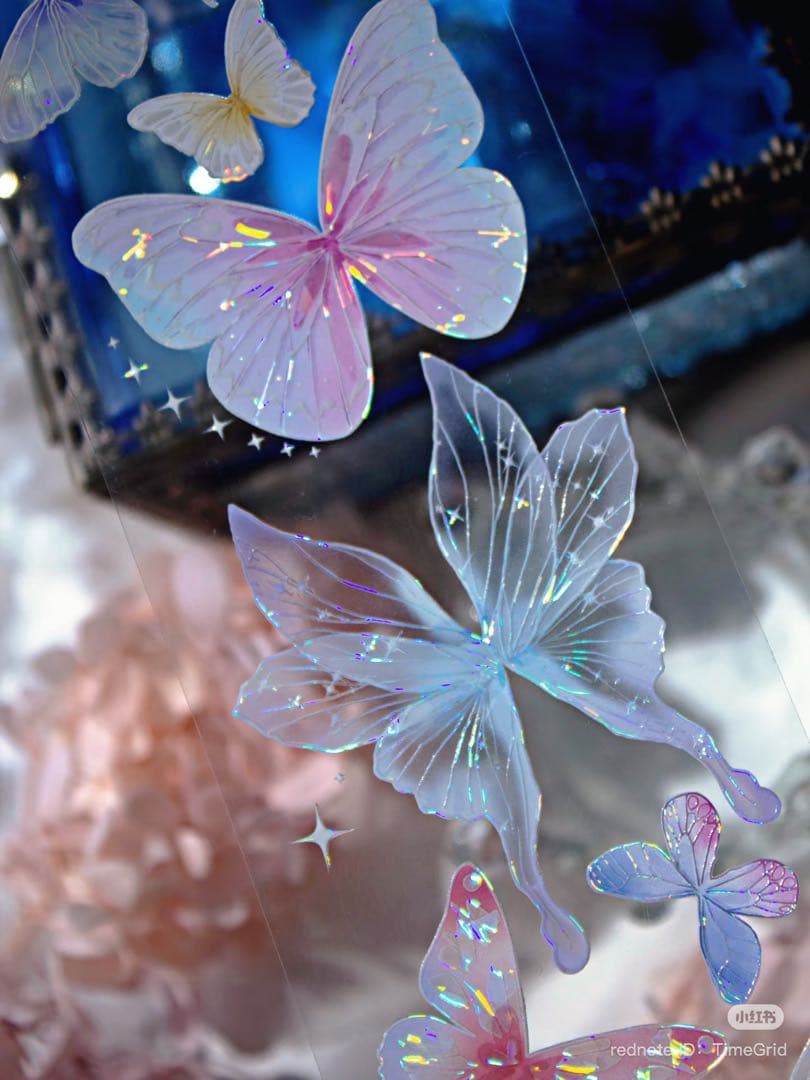 时间格子《虹息之羽》海外マスキングテープ　マステ 【2386】