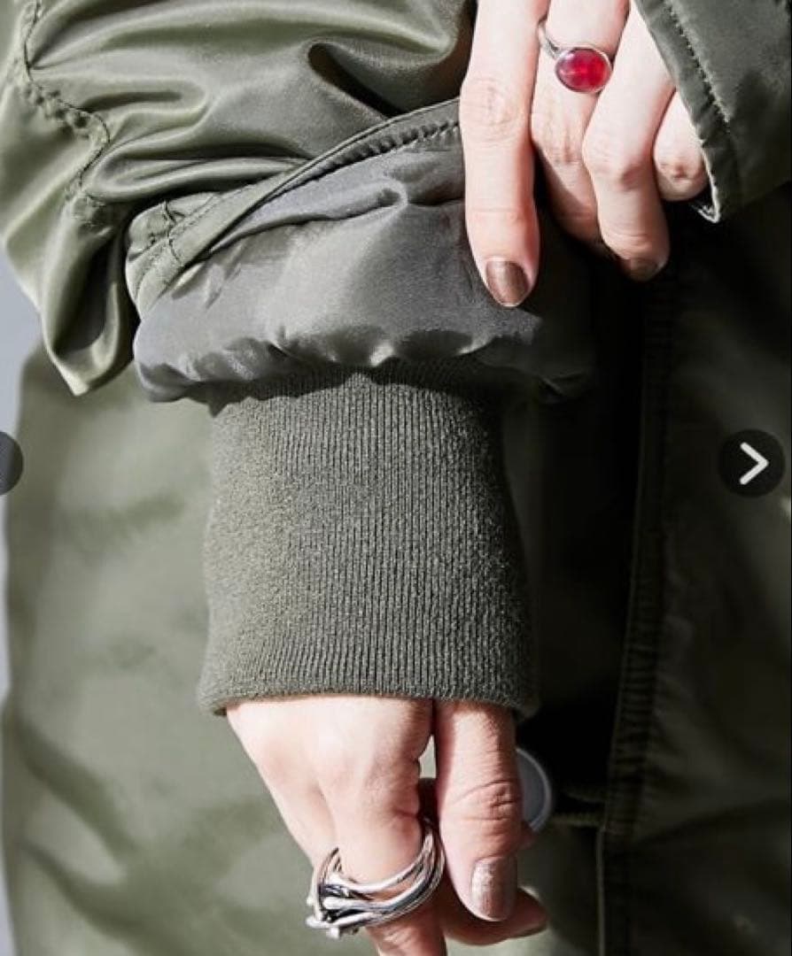 GEVS. カラーフェイクファー付N-3Bブルゾンコート