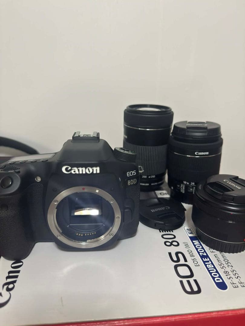 Canon EOS 80D ダブルズームキット 超美品 レンズ2本 キャノン