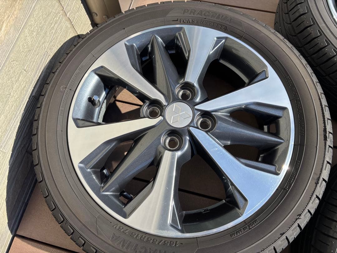 三菱 EKクロス 純正アルミホイール 溝ありタイヤ2024年 4本セット