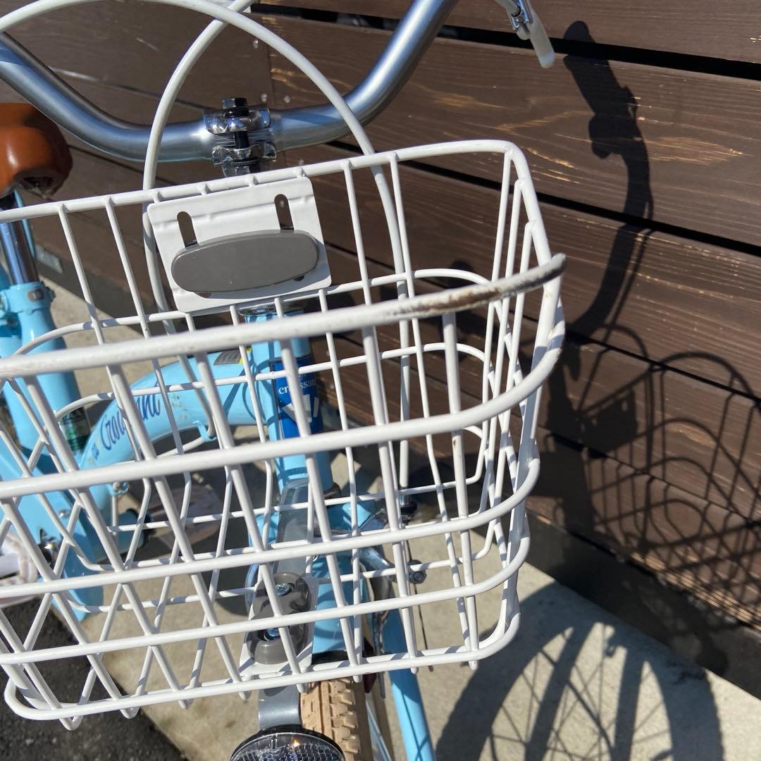 水色 子供用自転車 補助輪付き　18インチ