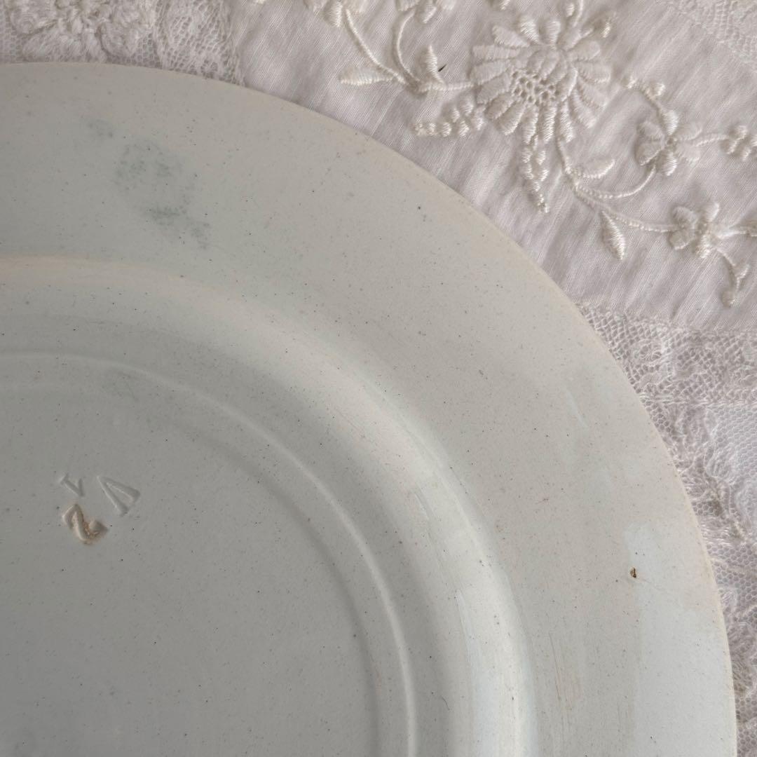 フランスアンティーク　クレイユモントロー　ローザ　 Creil 平皿