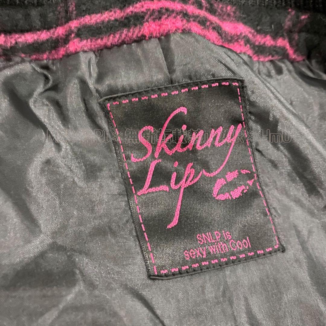 Skinny Lip ピンク チェック コート M 平成ギャル　Y２K