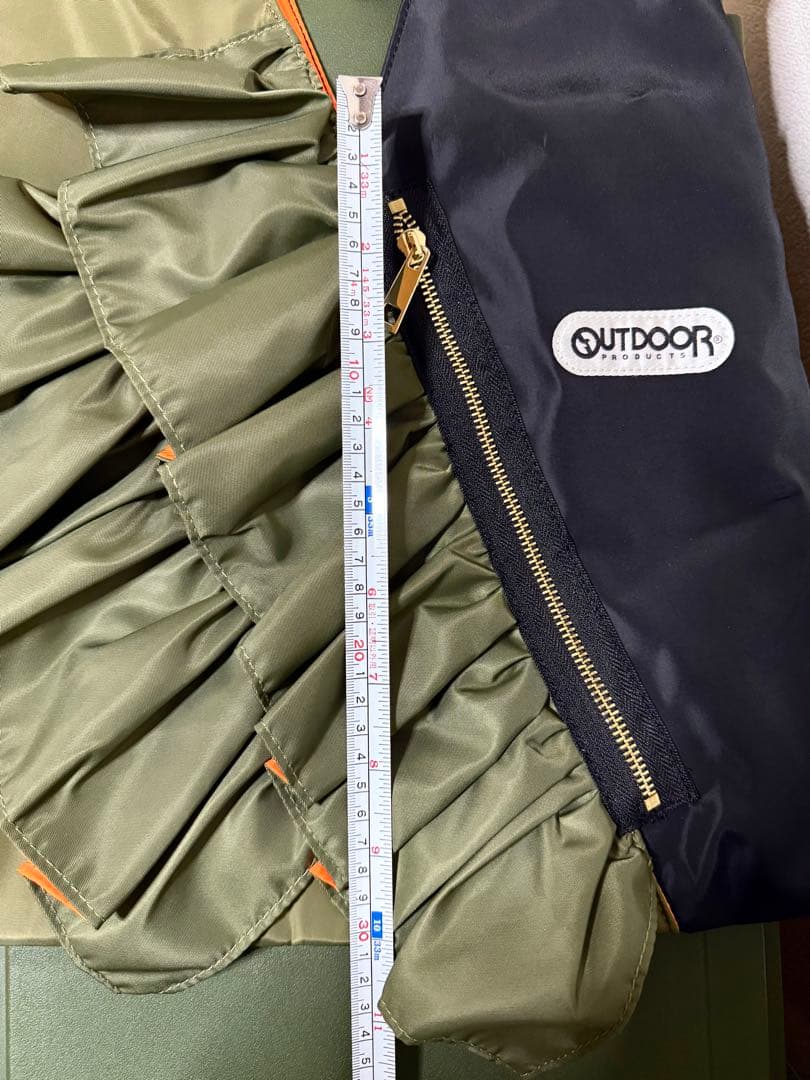 Risley x OUTDOOR トライアングルフリルバッグ ブラック カーキ