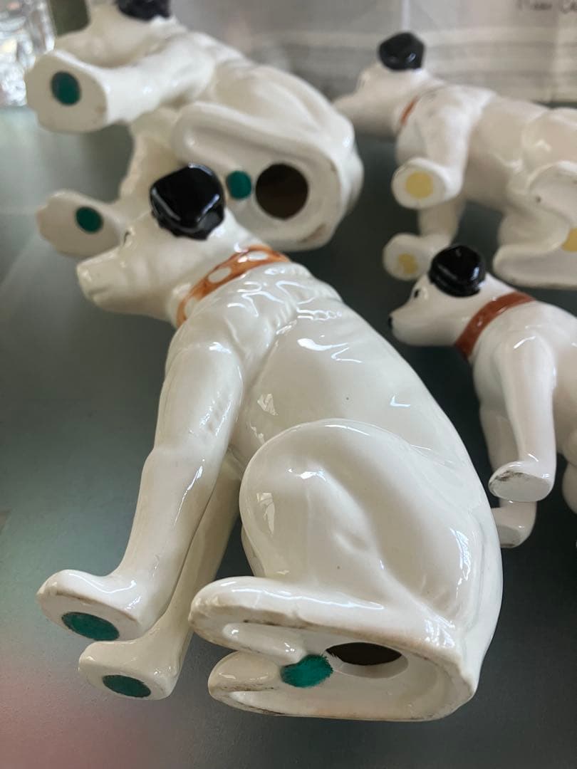 Victor ビクターニッパー 犬置物 6体70〜220mm昭和レトロ