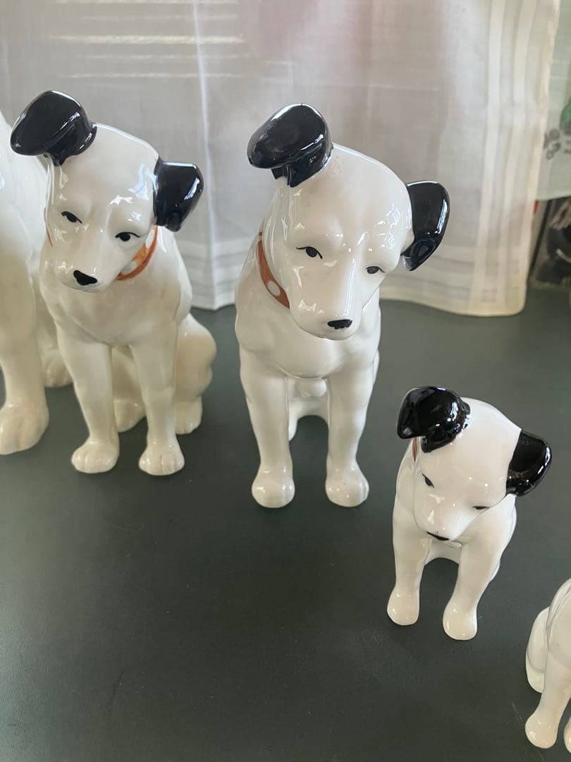 Victor ビクターニッパー 犬置物 6体70〜220mm昭和レトロ