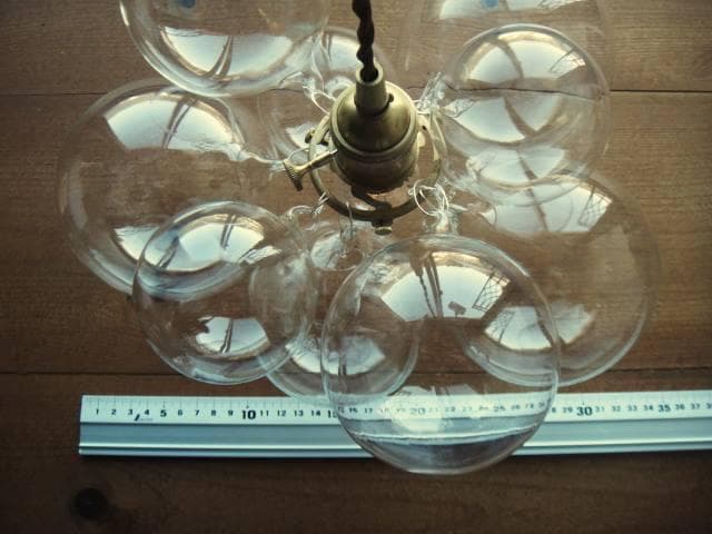 ポポラート　バブルガラスペンダントランプクリアLペンダントライト