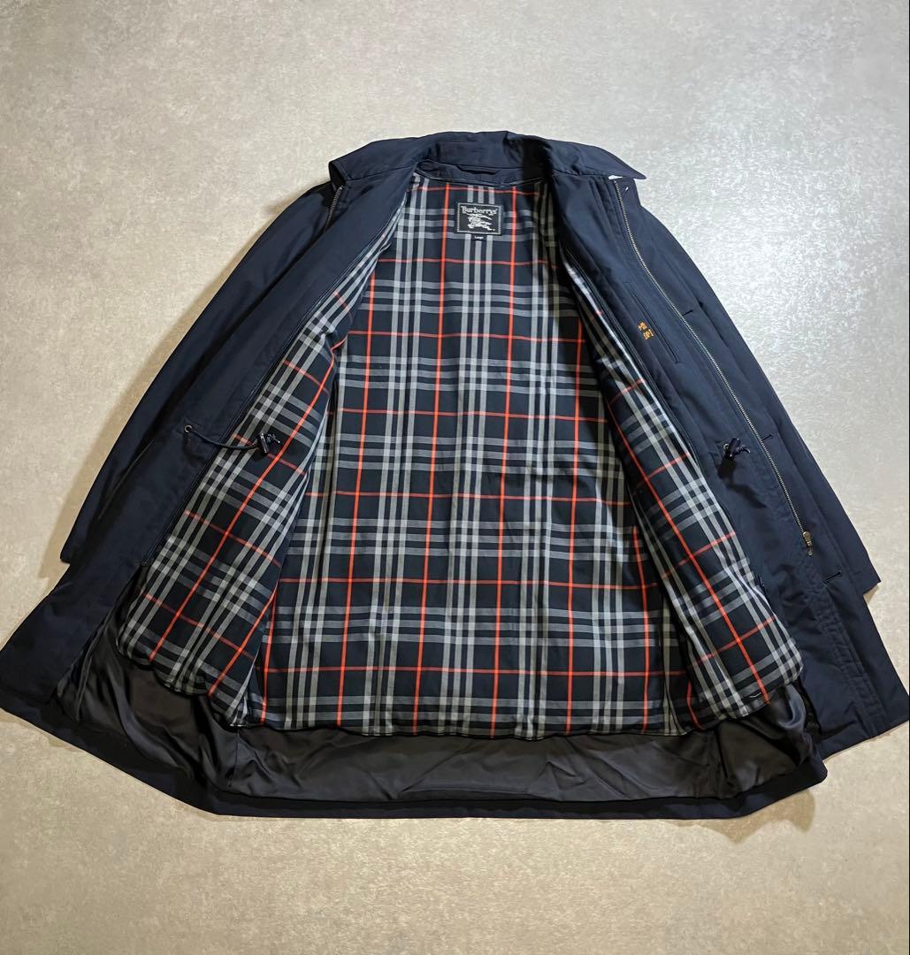 BURBERRY バーバリー モッズコート ダウンライナー ノバチェック 紺