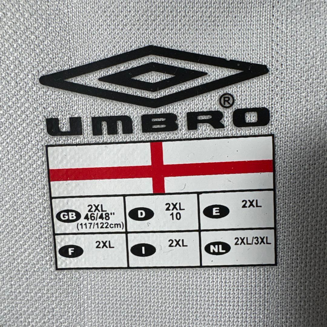 【★ベッカム】 古着 アンブロ イングランド代表 7番 2XL 白 長袖 ホーム