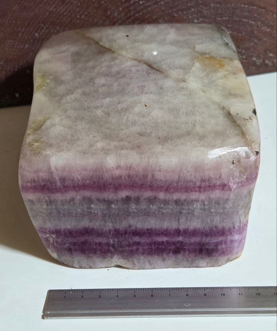瑪瑙　レース瑪瑙　レースアゲート　紫　W150×H80×D100