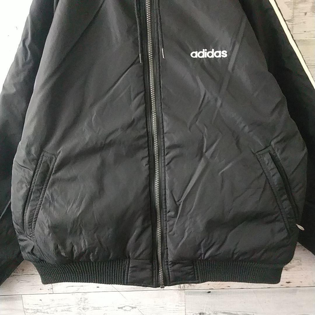 激レア☆80s アディダス 両面刺繍ロゴ リバーシブル 中綿 ジャケット L