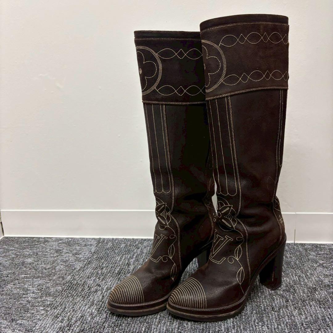 《超レア!値下げ可能》 LOUIS VUITTON ブラウン ロングブーツ 37