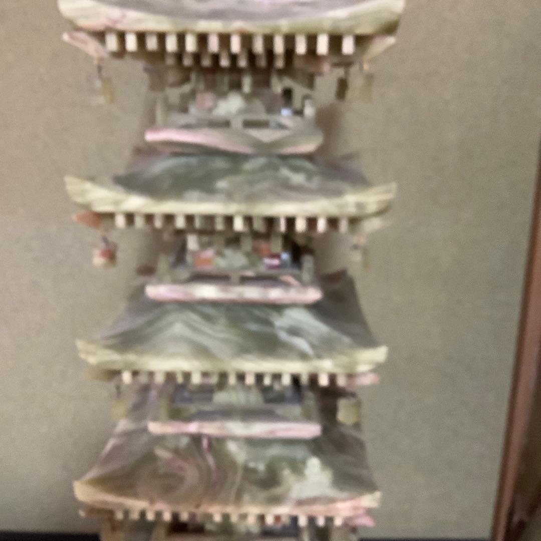 翡翠製 五重塔置物 高さ約97cm