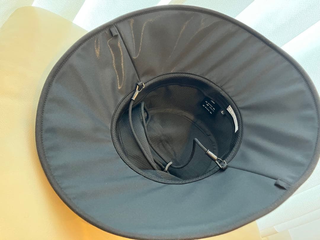 新品　試着のみ　サンバリア　黒　ウィンドハット　Lサイズ