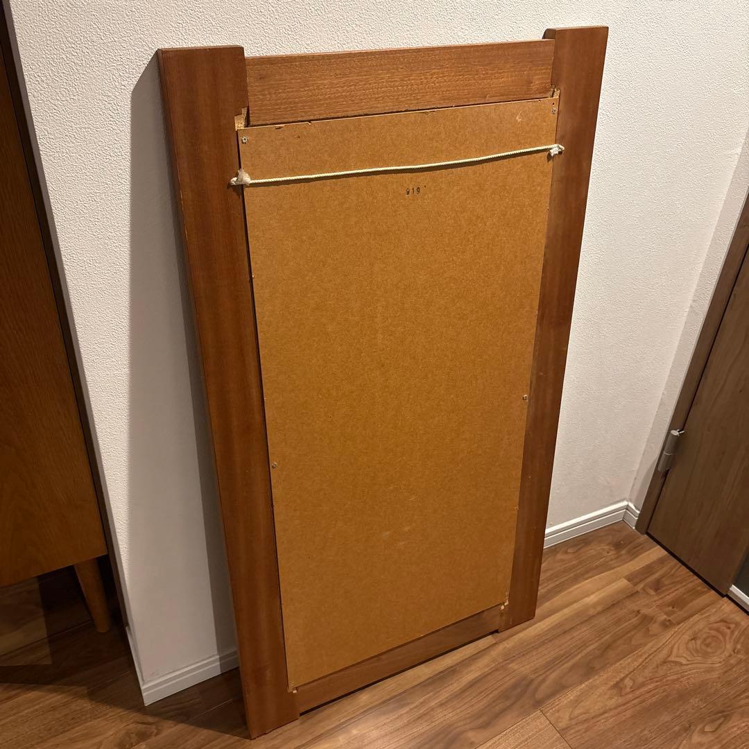 デンマーク製　タイルミラー　壁掛け/立掛け　北欧　家具